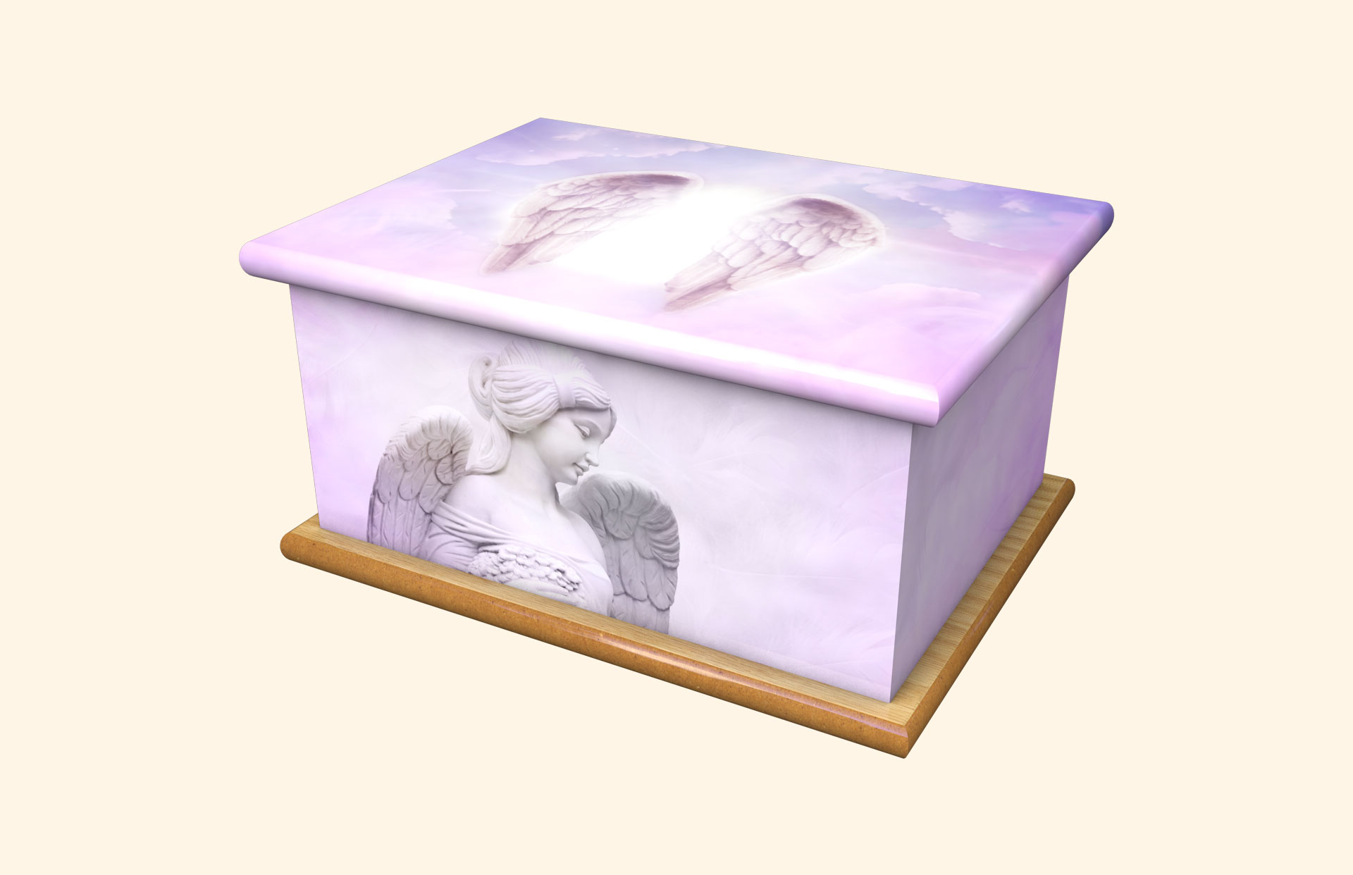 Sweet Angel adult ashes casket